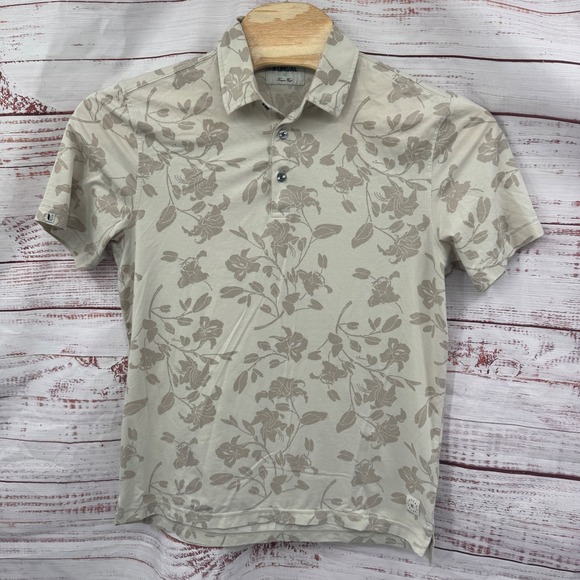 Linksoul Other - Linksoul Golf Polo Shirt Mens Size Medium Floral Print Short Sleeve Button Up
